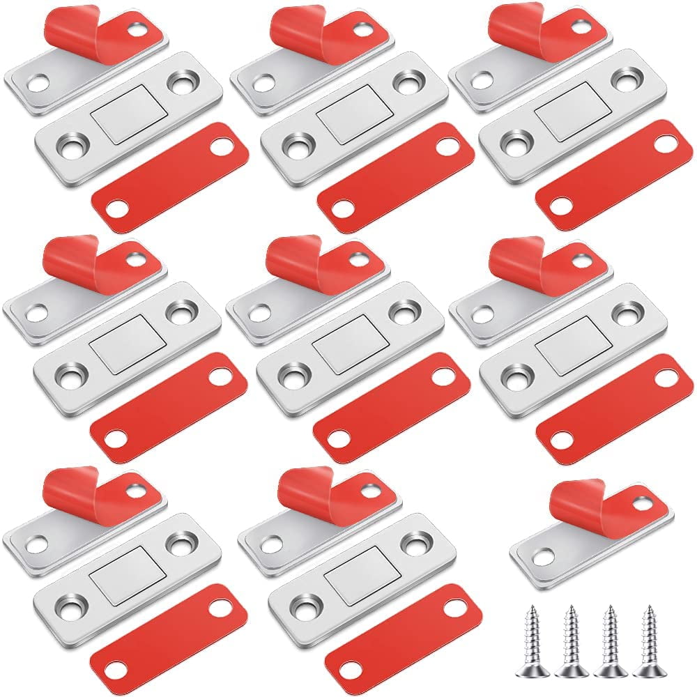 8 Pack Door Catch, Ultra Thin Stainless Steel Door