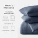 thumbnail image 2 of Juego de Edredón Tipo Waffle Texturizado en Azul Marino para Ropa de Cama Tamaño Full/Queen de Comfort Canopy, 2 of 9