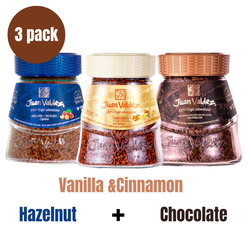 Juan Valdez mix (Pck of 3) Soluble Coffee Instant Freezed Dried