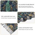 thumbnail image 5 of FORMRS Womens Scarf Winter Soft Long Big Warm Shawls Wrap Tassel Scarves, Navy Blue Peacock Pattern, 5 of 9
