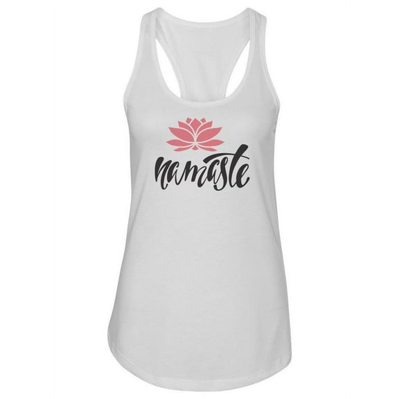 Namaste Pink Flower Tank Women -Image by Shutterstock, Female Small