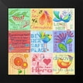 thumbnail image 2 of Phillips, Anita 20x20 Black Modern Framed Museum Art Print Titled - Lil Birds 9 Patch, 2 of 5