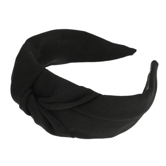 Vocoste Knotted Headbands Solid Colors Top Knot Headbands Elastic Headbands for Women Black