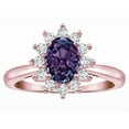 thumbnail image 3 of Star K � Classic Lady Diana Halo Oval 7x5 Simulated Alexandrite Ring, 3 of 9