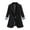 Black, variant on Brnmxoke Plus Size Blazer for Women Business Dress Lapel Collar Blazers Office Solid Outwears Casual 3/4 Length Sleeves Jackets