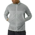 thumbnail image 2 of DDAPJ pyju Men's Running Jacket Outdoor Cycling Windbreaker Lightweight Breathable Hiking Athletic Jacket with Zipper Pockets Gray M, 2 of 4