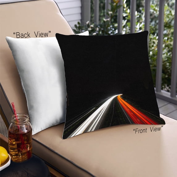 Ahgly Company Transportation Road Outdoor Throw Pillow, 18 inch by 18 inch
