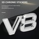 thumbnail image 2 of 7.5x3.5cm Auto car V8 stickers 3D Chrome Sticker Badge Emblem, 2 of 5