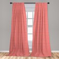 thumbnail image 4 of Ambesonne Retro Curtains, Abstract Chevron Stripes Art, Pair of 28"x95", Coral Blush Salmon, 4 of 4