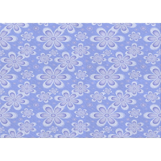 Ahgly Tapis Rectangulaire Lavable en Machine Bleu Ciel, 8 Pieds x 10 Pieds