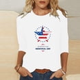 thumbnail image 4 of Camisetas de Manga Corta para las Mujeres Día de la Independencia Impreso Suelto Cuello Redondo Tee, Casual Y Blusas Festivas para las Mujeres Casual, 4 of 4