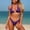 Purple, variant on Fznquz Halter Womens Bikini Swimsuits Triangle Bathing Suit Balconette Tie Back Summer Tropical Bathing Suits S