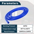 thumbnail image 4 of Manguera de vacío de silicona Unique Bargains 130PSI Presión máxima Línea de vacío automotriz Azul con conector de vacío 1 juego 5Ft 4/6/8/12mm ID 2.5mm Grosor, 4 of 7