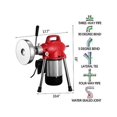 thumbnail image 2 of VEVOR 3/4"-4" Sectional Pipe Drain Cleaning Machine 400PRM Snake Cleaner 500W Pipe Drain Cleaning Machine with 66' x 2/3'' Cable and 8.2' x 1/3'' Cable (Red Color), 2 of 9