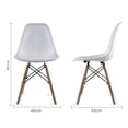 thumbnail image 2 of Set Comedor Oslo 4 Sillas Mesa Redonda 80cm Polipropileno Madera Mundo In  KITMESI0051, 2 of 11