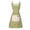 Green, variant on 2. Breathable Cotton Linen Apron Elastic Waistband & Utility Pockets for Chefs Caterers Home Kitchen