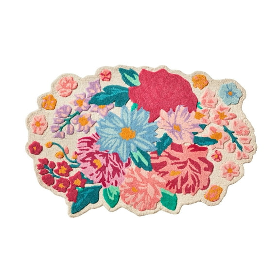 The Pioneer Woman Brilliant Bloom Wool Floral Multi-Color Accent Rug, 30" x 46"