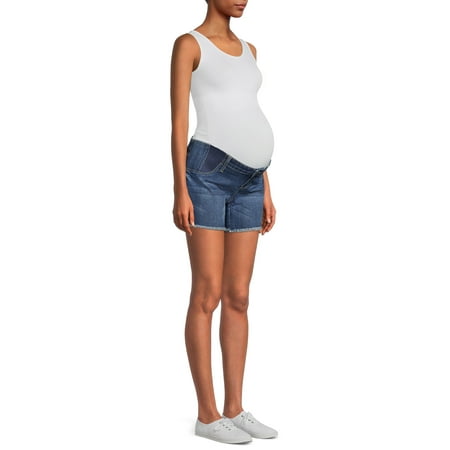 

Planet Motherhood Maternity Women s Cut Off Shorts with Side Panel