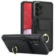 thumbnail image 6 of Metal ring holder leather phone case for Samsung A55 A35 A25 A15 A54 A14 A73 A53 A13 A72 A52 A42 A12 A71 A51 card Solt stand cover, 6 of 8