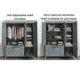 thumbnail image 3 of Grain Wood Furniture Greenport 3-Door Wardrobe, Brushed Grey, 3 of 7