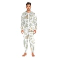 thumbnail image 3 of FORMRS Onesies Pajama for Adults Unisex Hoodie Winter Jumpsuit One Piece Sleepwear, Sizes S-2XL, Watercolor Forest Pattern, 3 of 7