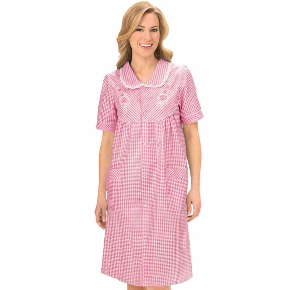Gingham Print Lounge Robe