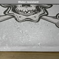 thumbnail image 6 of Ambesonne Skull Place Mats Set of 4, Pirate Evil Head Bones, Standard Size, Blue Grey Black, 6 of 6