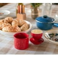 thumbnail image 5 of Butter Bell - The Original Butter Bell crock by L Tremain, a Countertop French Ceramic Butter Dish Keeper for Spreadable Butter, Fleur de Lis Collection (Cerise), 1 Piece, 3.94 x 3.94 x 4.14 Inches, 5 of 8