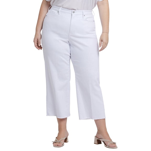 NYDJ womens Plus Coco High-Rise Optic White Crop Jean, 28W
