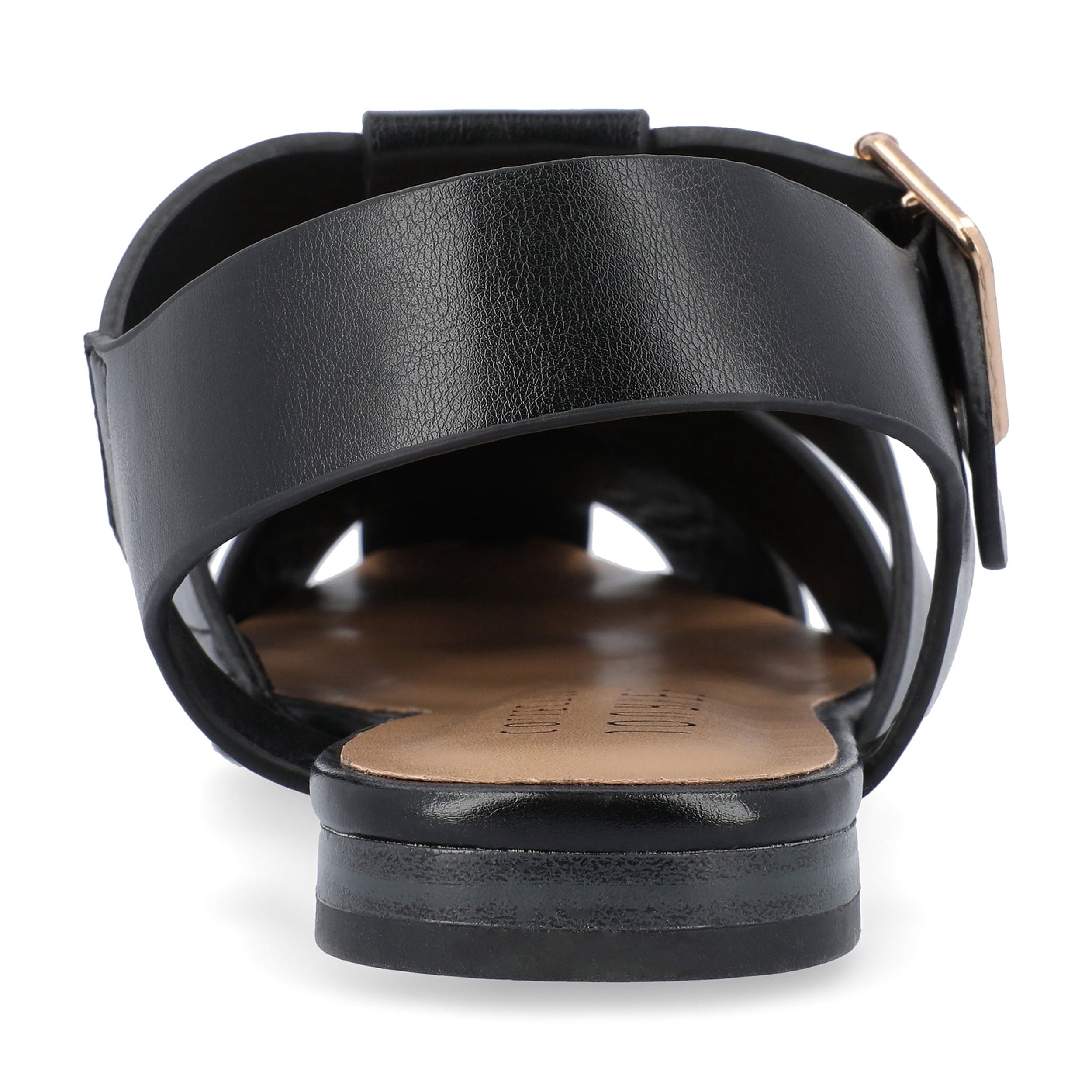 Journee Womens Cailinna Caged Buckle Square Toe Flats, Widths Available