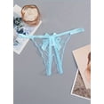 thumbnail image 2 of 4 tangas sexys con lazo decorativo, tirantes finos sin entrepierna, estampado floral de rosas, lencería íntima para mujer., 2 of 5