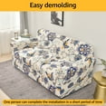 thumbnail image 5 of Toorise 4 Pieces Stretch Sofa Cover 3 Seater Couch Cover Printed Sofa Slipcover with 3 Separate Cushion Covers Washable Sofa Slip Covers for Living Room Home with Pets and Kids, 5 of 11