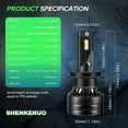 thumbnail image 4 of Applies to For BMW 1 Series 3 Series H7 LED Headlight Kit High/Low Beam, 4 of 9