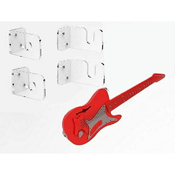 Guitar wall mount, guitar bass stand, hanger, fixing frame with screws, used for classical electric guitar, ukulele, banjo and mandolin (1 pair)