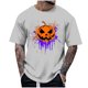 thumbnail image 1 of Blusas y camisas de manga corta y cuello redondo para hombre. Blusas/camisetas de manga corta con cuello redondo y estampado de Halloween para hombre. Blusa para hombre., 1 of 4