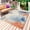Orange Blue, variant on Orange Navy Blue Coral Outdoor Rug for Patio/Deck/Porch, Non-Slip Large Area Rug 4 x 6 Ft, Summer Beach Coastal Ocean Wooden Indoor Outdoor Rugs Washable Area Rugs, Camping Rug Carpet Runner