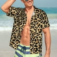 thumbnail image 7 of Susaid Leopard Print Print Hawaiian Shirts for Men Women,Hawaiian Summer Short-Sleeve Casual Relaxed-Fit Button-Down,Small, 7 of 7