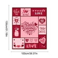 thumbnail image 3 of Meggemo 39.4x51.2 Inch Valentine's Day Heart Blanket Soft Warm Throw Blanket for Sofa Bed Chair Indoor Home Use Adds Sweet and Cozy Atmosphere Perfect for Couples Cuddling, 3 of 7