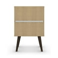 thumbnail image 6 of Manhattan Comfort Liberty Modern 2 Drawer Bedroom Nightstand, White/Rustic Brown, 6 of 7