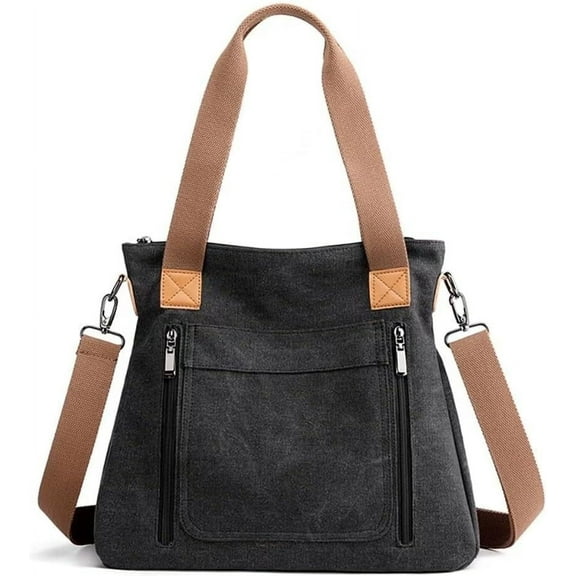 Ladies Canvas Handbag Cloth Shoulder Bag Travel Bag Casual Crossbody Large Handbag Shopping