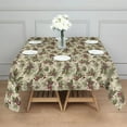 thumbnail image 3 of Beige Christmas Pine Cone Pattern Square Tablecloth,Waterproof Square Table Cover,Wipeable Spillproof Washable Table Cover for Home Kitchen Party Decor 60"x60"(152x152cm), 3 of 6