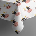 thumbnail image 5 of White Cow Face Pattern Rectangle Tablecloth 60"x120",Waterproof Polyester Rectangle Table Cloth, Wipeable Spillproof Polyester Tablecloth for Dining, Camping, Indoor and Outdoor, 5 of 6