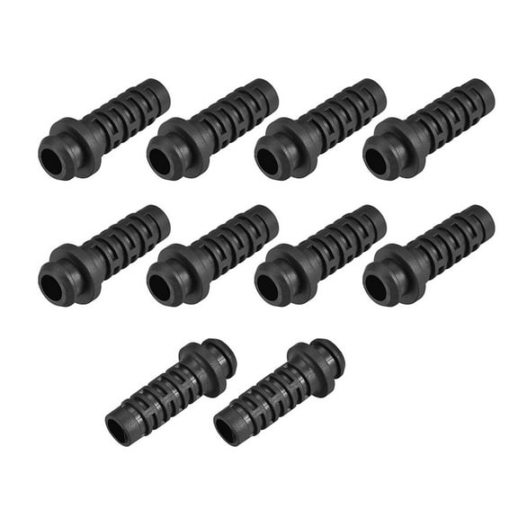 Strain Relief Boots 36.5mm Cord Protector Cover Sleeve for 2 AWG Electrical Cable Black 15Pcs