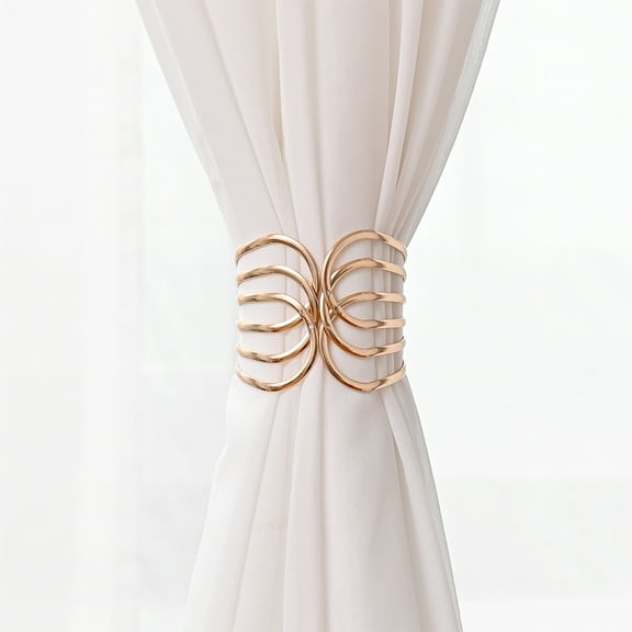LEORX Metal Curtain Holdbacks Alloy Curtain Tieback Elegant Design for Studio 1Pack