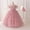 Pink, variant on Girls Formal Dresses Flower Girl Dress Pink Tulle Dress for Girls Fancy Dresses Up Clothes for Girls 7-8 Years