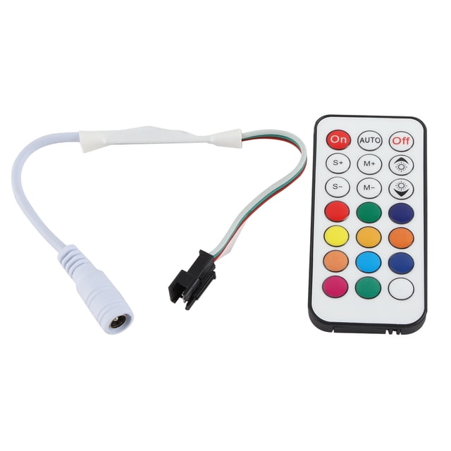 Minicontrolador de atenuación remoto inalámbrico RF de 21 teclas WC2811 2812B con efecto de brillo ajustable a todo color y atenuador de LED RF
