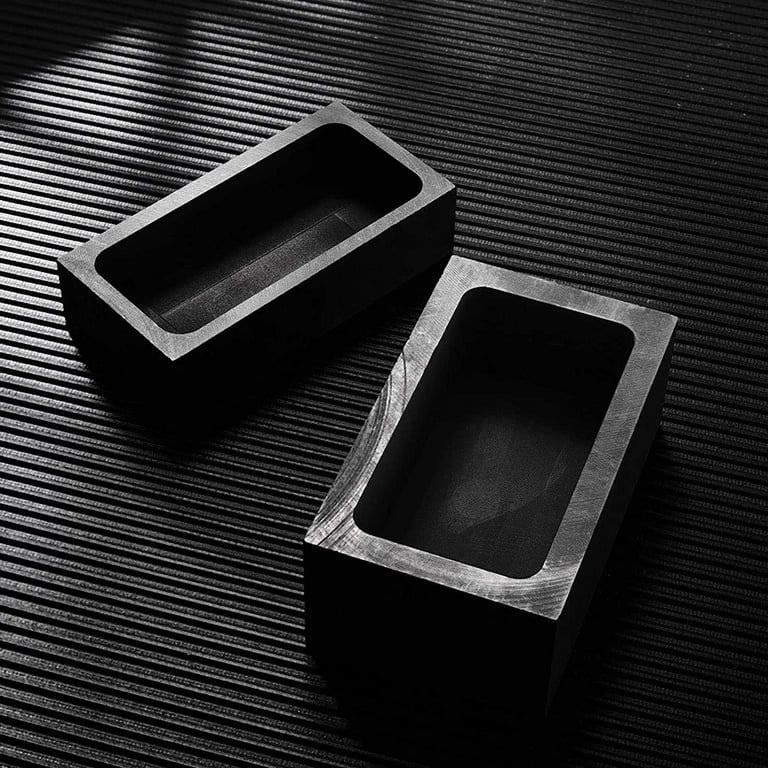 2 Graphite Ingot Molds Gold Silver Metal Aluminum Copper Melting Crucible  Molds (4 x 2 x 1 inch,3.93 x 2.36 x 1.57 inch) 