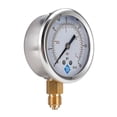 thumbnail image 3 of Pressure Gauge, 0-2 Bar/0-30 Psi, Rustproof Iron Case, Bottom Mount 1/4" Bspt, Air Pressure Gauge, High Accuracy Pressure Gauge For Air Conditioner, R, 3 of 4