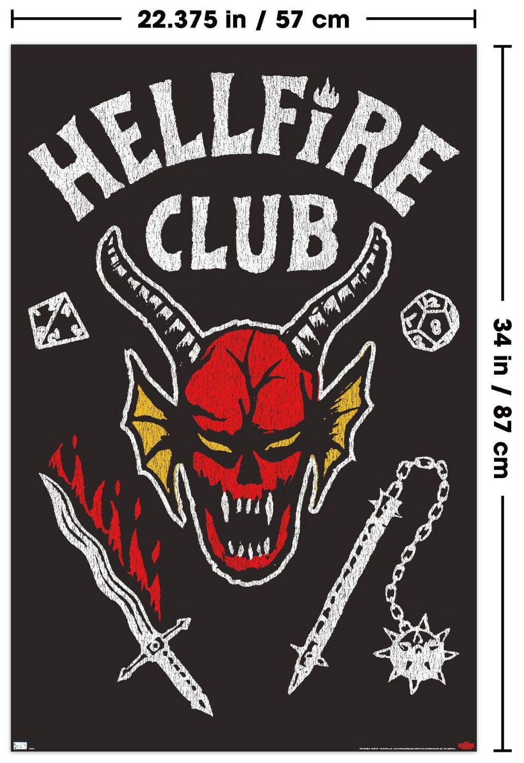 Netflix Stranger Things: Season 4 - Hellfire Club Wall Poster, 22.375" x 34"