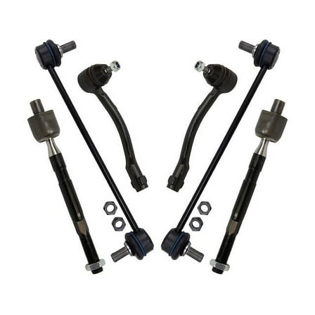 Front Tie Rod End and Sway Bar Link Kit 6 Piece - Compatible with 2012 - 2017 Hyundai Accent 2013 2014 2015 2016
